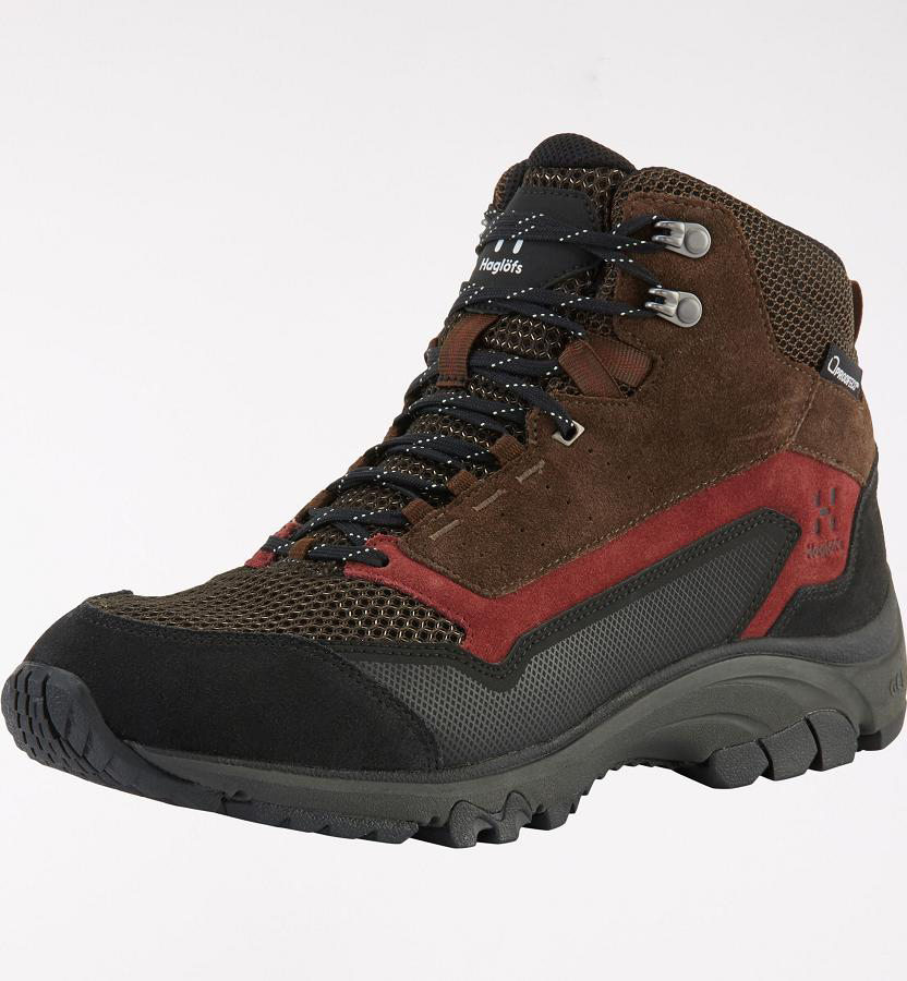 Haglöfs Skuta Mid Proof Eco Hiking Boots Red For Mens TSAJK2904 Australia